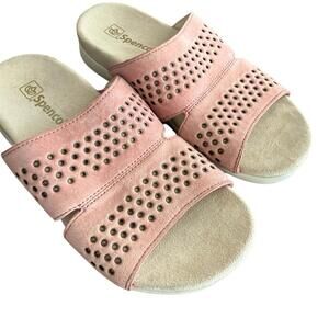 Spenco Slip Ons  Pink Suede Size 6
